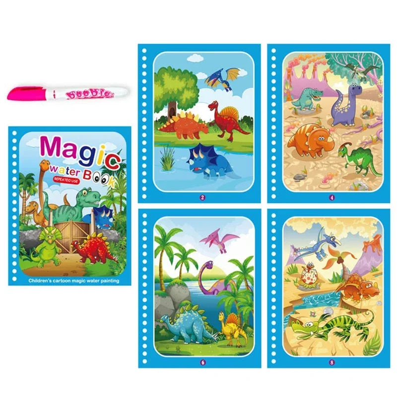 Children Early Education Toys Magical Book with Pen Water Drawing Toys
