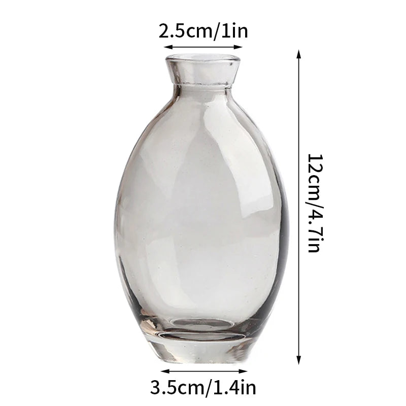 Nordic Glass Vase Transparent Small Flower Pot Ornament Hydroponic