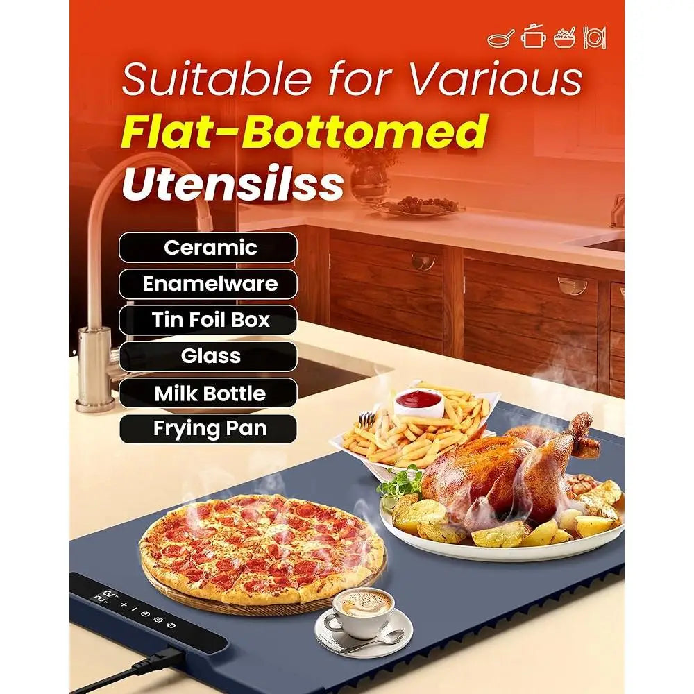 Electric Food Warming Mat Fast Heating Silicone Buffet Heating Tray