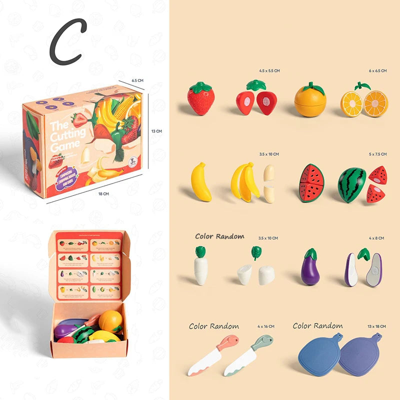 Children Pretend Play Cooking Toys Simulation Food Fruit Vegetable Kitchen Toys
