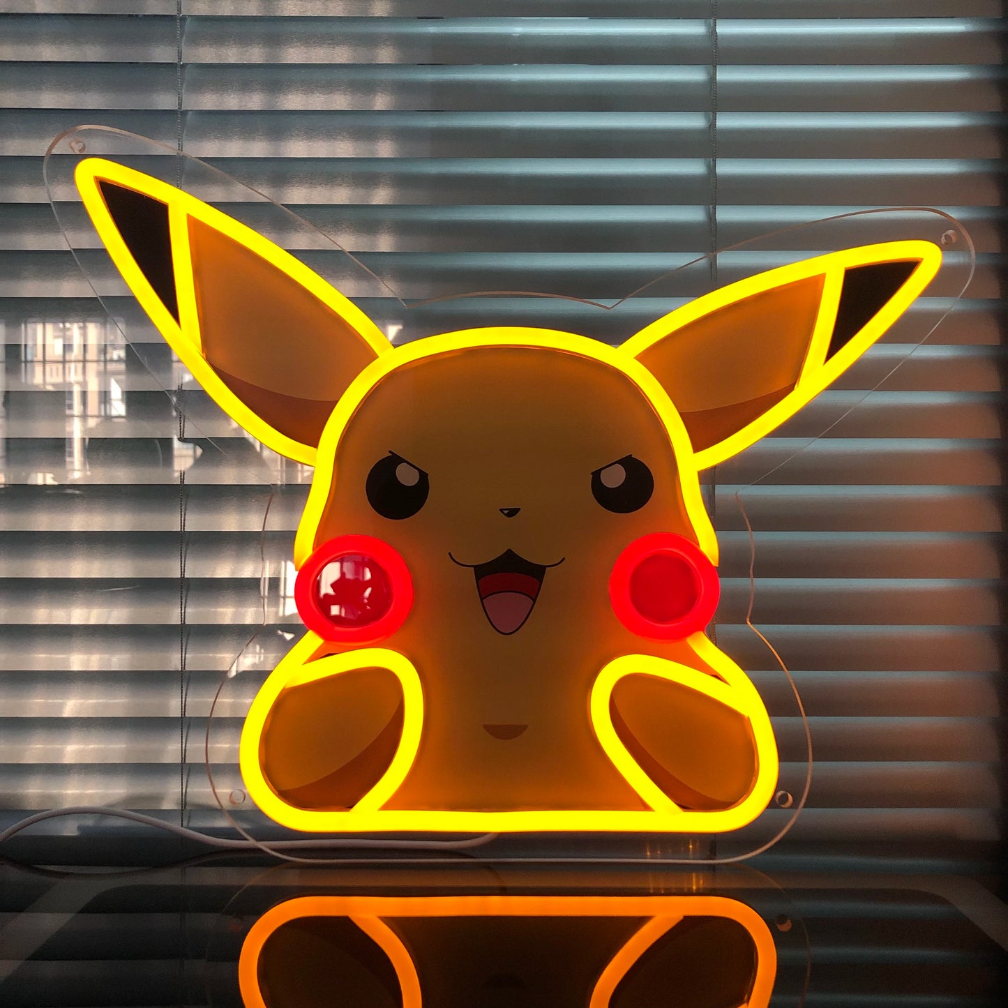 Anime Pikachu Cartoon Acrylic Neon LED Light Anime Pokemon Artwork for Home