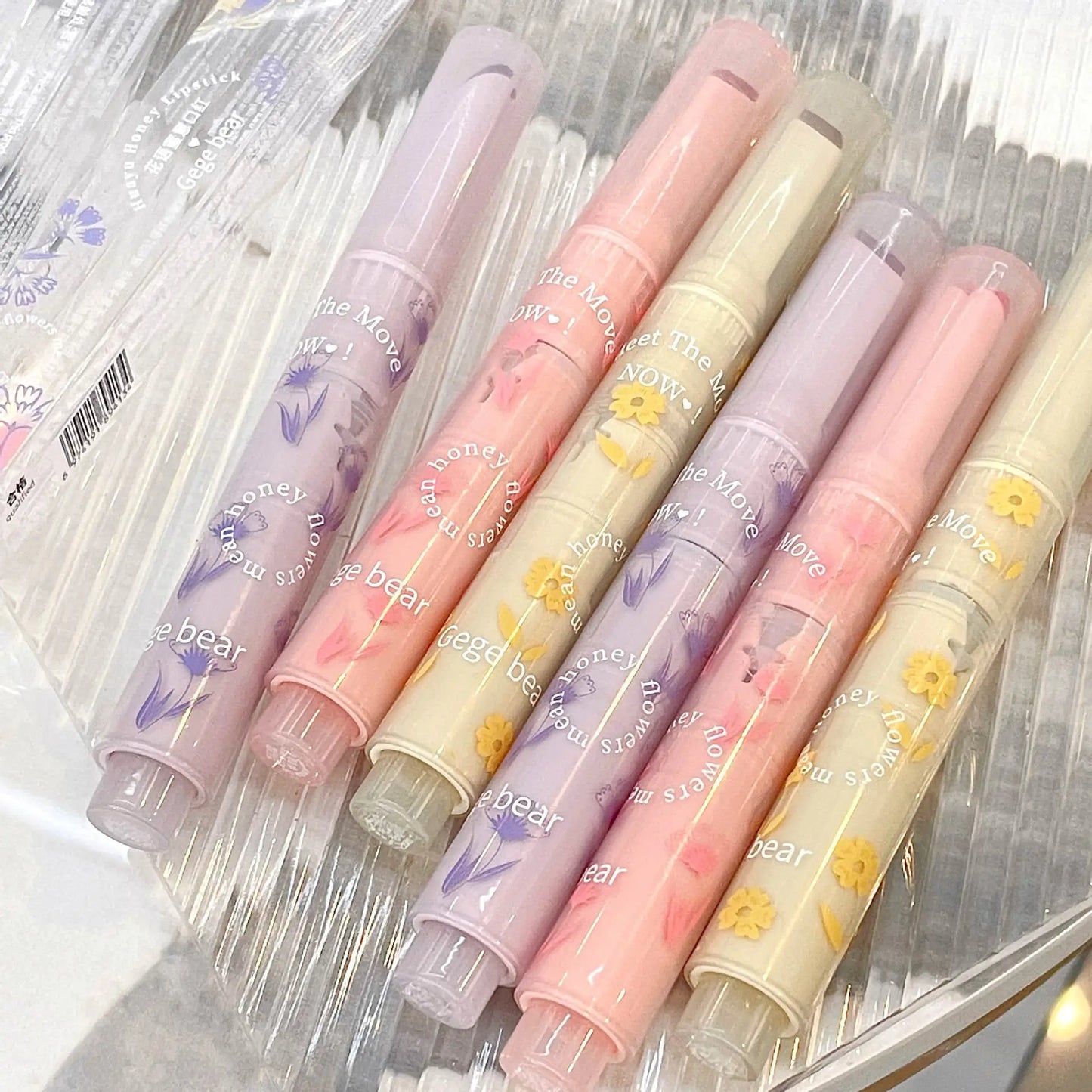 Water-light Lip Glaze Mirror Glitter Lip Tint Long Lasting Moisturising Love Heart Shape
