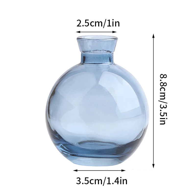 Nordic Glass Vase Transparent Small Flower Pot Ornament Hydroponic