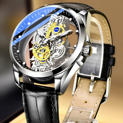 Luxury Men's Business Watches Men Silver Stainless Steel Quartz Watch