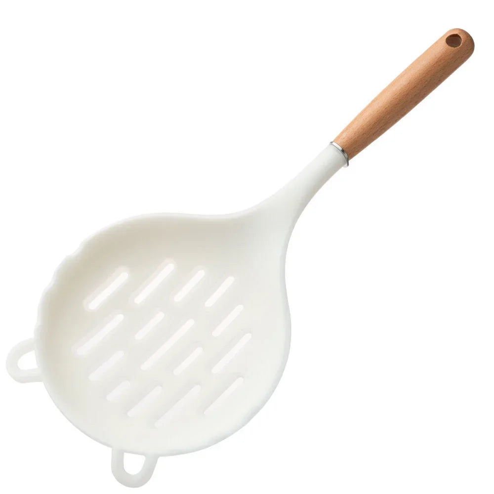 1Pcs Silicone Food Strainer Colander Spoon Gadget Creative Cooking Spatula Large Colander Soup Strainer Household Kitchen Tool