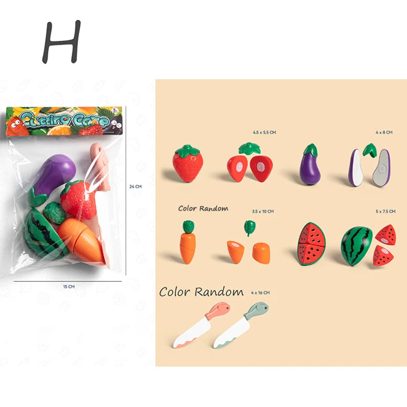Children Pretend Play Cooking Toys Simulation Food Fruit Vegetable Kitchen Toys
