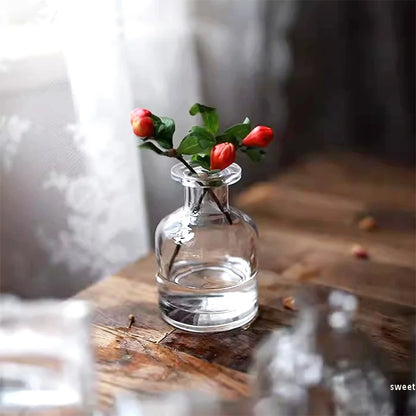 Nordic Glass Vase Transparent Small Flower Pot Ornament Hydroponic