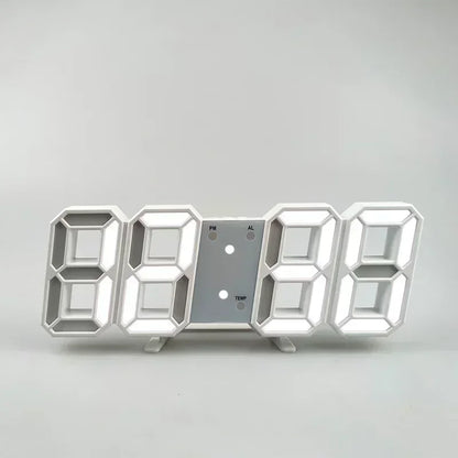 3D  LED Digital Alarm Clock Wall Clock Times Date Temperature Suitable for Home Kitchen