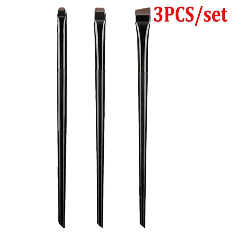 Eyeliner Eyebrow Brush Angled Flat Head Fiber Hair Brow Contour Eyeliner