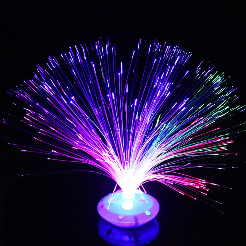 Colored LED Fiber Optic Light Night Lamp Holiday Christmas