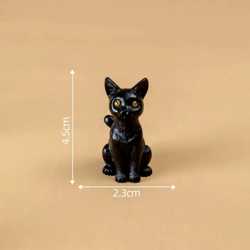 Cute Simulation Color Cat Figurines DIY Gift Small Vase Miniature Decoration