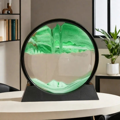 Modern Automatic Flip-Over Hourglass Deep Blue & Black Modern Tabletop Decor No Electricity Needed Perfect Desk Decor