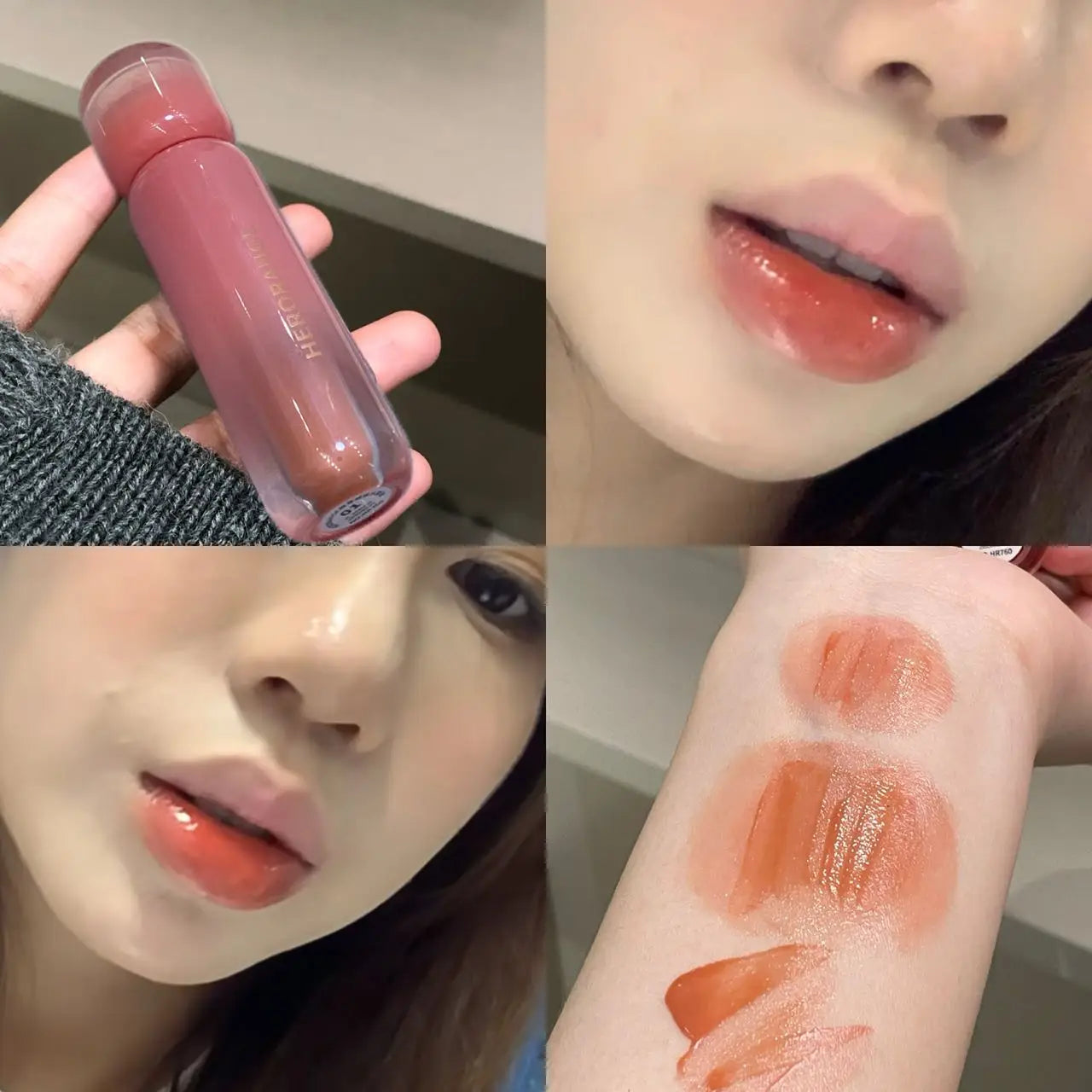 Smoked Grape Purple Red Lip Glaze Mirror Water Lip Gloss