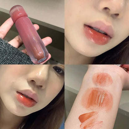 Smoked Grape Purple Red Lip Glaze Mirror Water Lip Gloss
