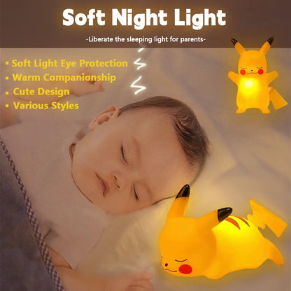 Pikachu Night Light Cute Anime Soft Light