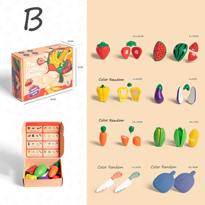 Children Pretend Play Cooking Toys Simulation Food Fruit Vegetable Kitchen Toys