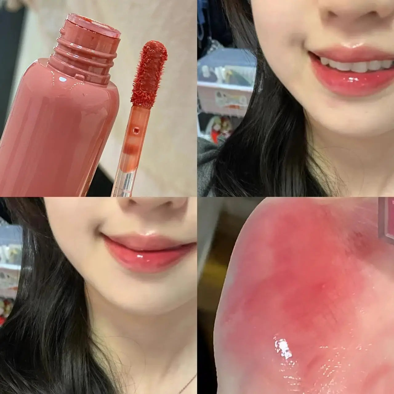 Smoked Grape Purple Red Lip Glaze Mirror Water Lip Gloss