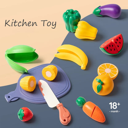 Children Pretend Play Cooking Toys Simulation Food Fruit Vegetable Kitchen Toys