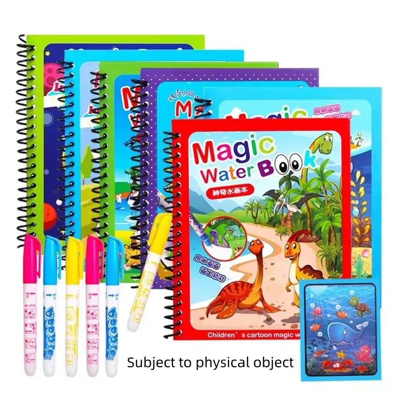 Children Early Education Toys Magical Book with Pen Water Drawing  Toys