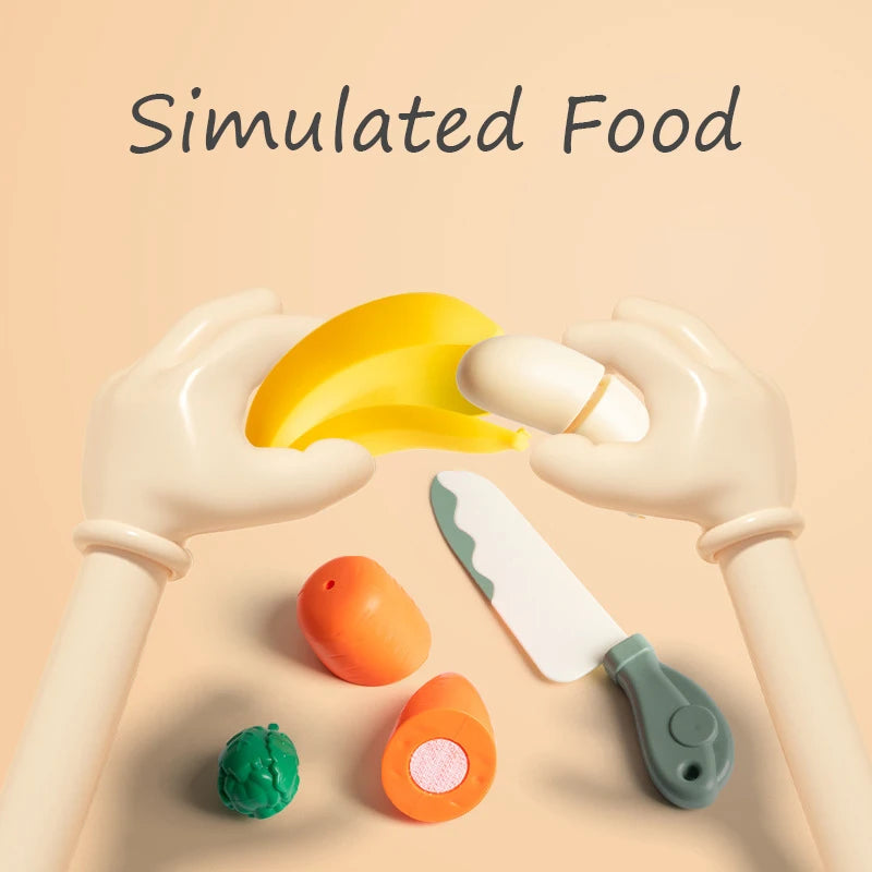 Children Pretend Play Cooking Toys Simulation Food Fruit Vegetable Kitchen Toys
