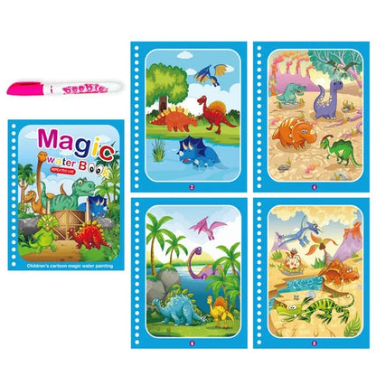 Children Early Education Toys Magical Book with Pen Water Drawing  Toys