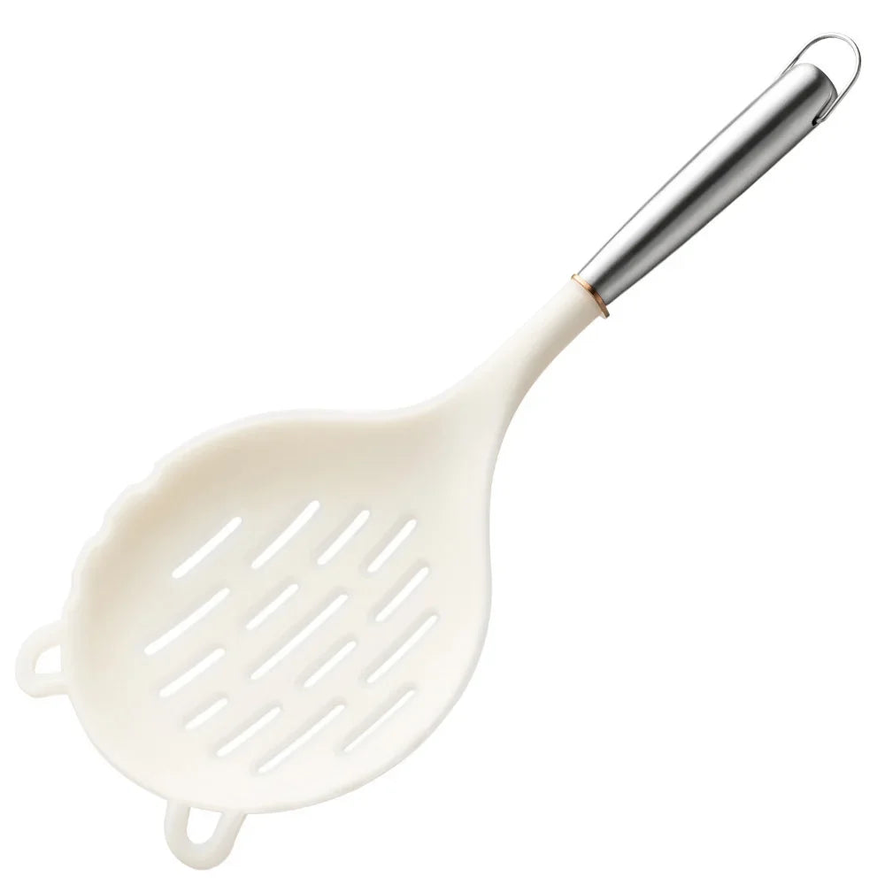 1Pcs Silicone Food Strainer Colander Spoon Gadget Creative Cooking Spatula Large Colander Soup Strainer Household Kitchen Tool