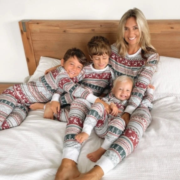 Christmas Family Pajamas Set Adult Kid Sleepwear 2PCS Family Pyjamas Sets