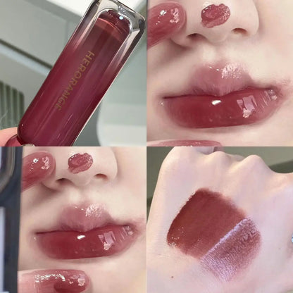 Smoked Grape Purple Red Lip Glaze Mirror Water Lip Gloss