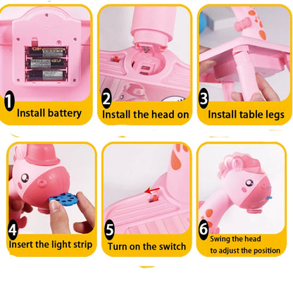 Children led projector drawing table toy painting set
