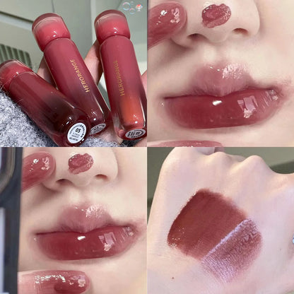 Smoked Grape Purple Red Lip Glaze Mirror Water Lip Gloss