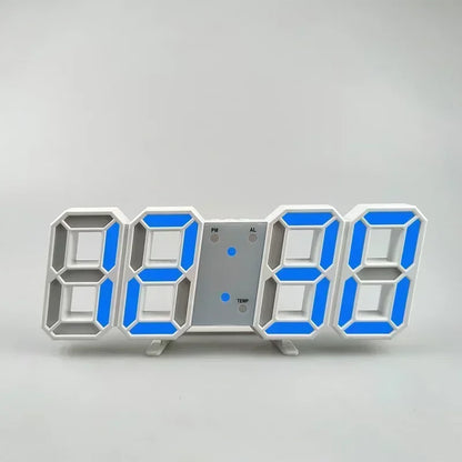 3D  LED Digital Alarm Clock Wall Clock Times Date Temperature Suitable for Home Kitchen