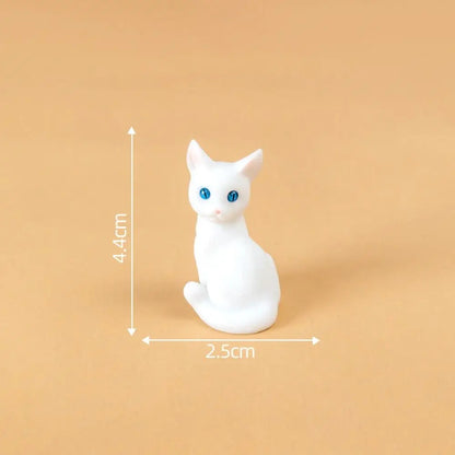 Cute Simulation Color Cat Figurines DIY Gift Small Vase Miniature Decoration