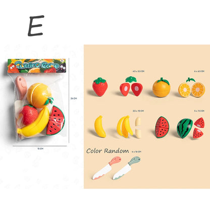 Children Pretend Play Cooking Toys Simulation Food Fruit Vegetable Kitchen Toys