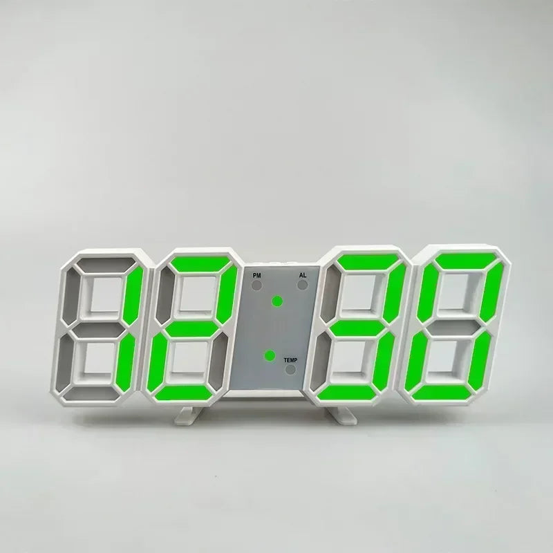 3D  LED Digital Alarm Clock Wall Clock Times Date Temperature Suitable for Home Kitchen