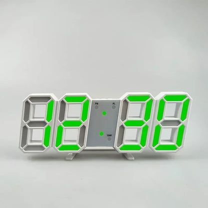 3D  LED Digital Alarm Clock Wall Clock Times Date Temperature Suitable for Home Kitchen