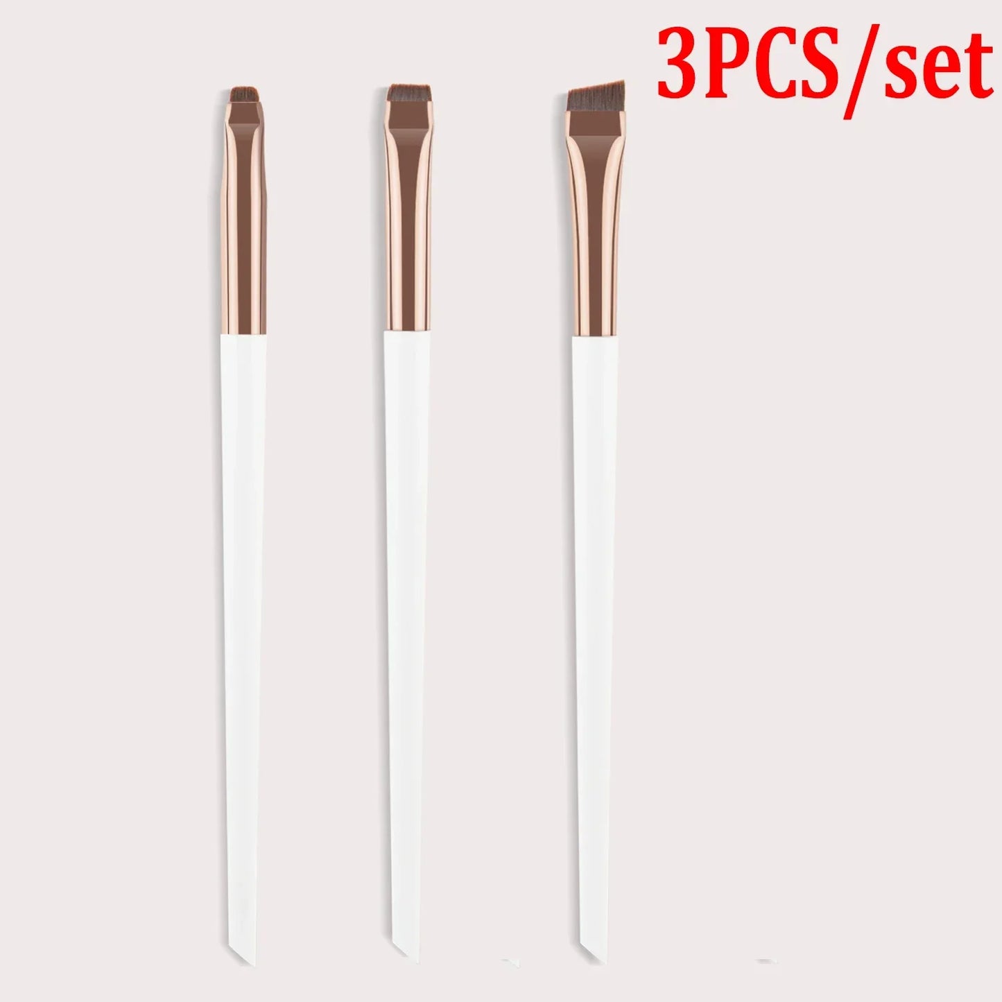 Eyeliner Eyebrow Brush Angled Flat Head Fiber Hair Brow Contour Eyeliner