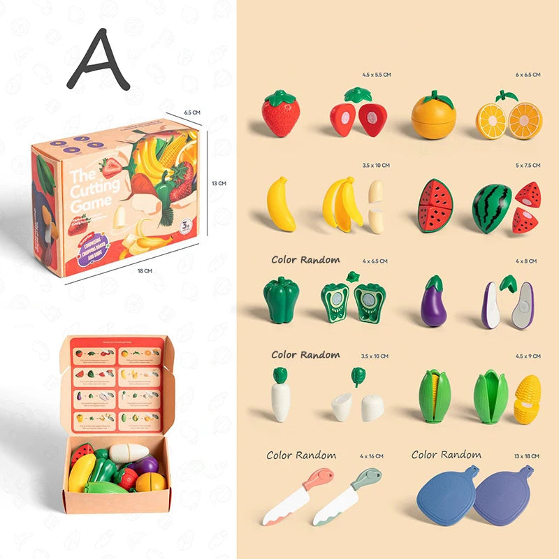 Children Pretend Play Cooking Toys Simulation Food Fruit Vegetable Kitchen Toys