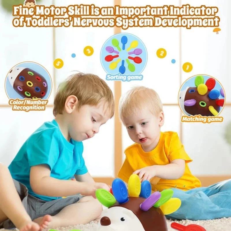 Sensory Hedgehog Toys Toddler Montessori Fine Motor Toys