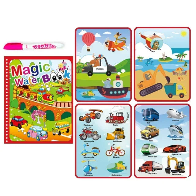 Children Early Education Toys Magical Book with Pen Water Drawing  Toys