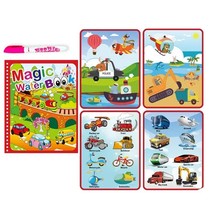 Children Early Education Toys Magical Book with Pen Water Drawing  Toys