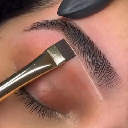 Eyeliner Eyebrow Brush Angled Flat Head Fiber Hair Brow Contour Eyeliner