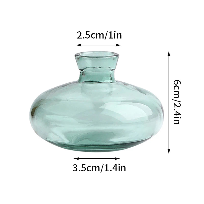 Nordic Glass Vase Transparent Small Flower Pot Ornament Hydroponic
