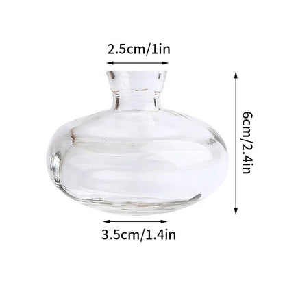Nordic Glass Vase Transparent Small Flower Pot Ornament Hydroponic