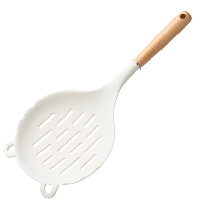1Pcs Silicone Food Strainer Colander Spoon Gadget Creative Cooking Spatula Large Colander Soup Strainer Household Kitchen Tool