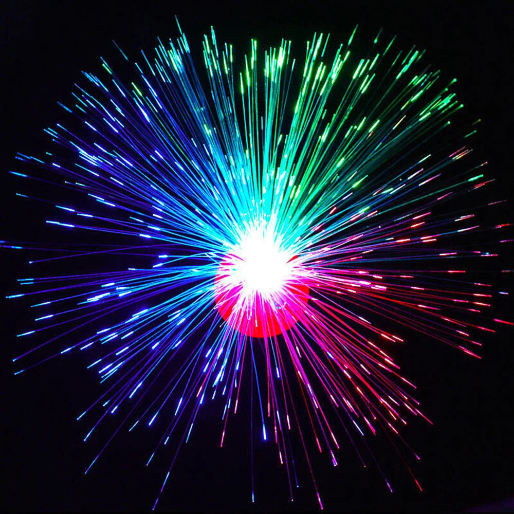 Colored LED Fiber Optic Light Night Lamp Holiday Christmas