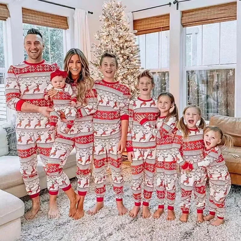 Christmas Family Pajamas Set Adult Kid Sleepwear 2PCS Family Pyjamas Sets