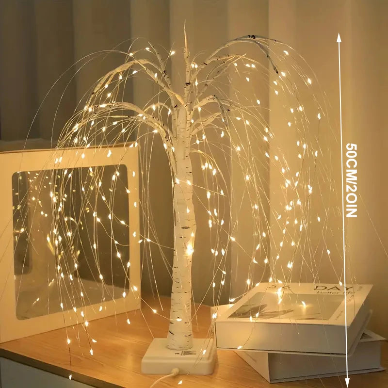 Willow Night Light 192 LED Table Lamp 8 Modes Battery And USB Use Tree Lights