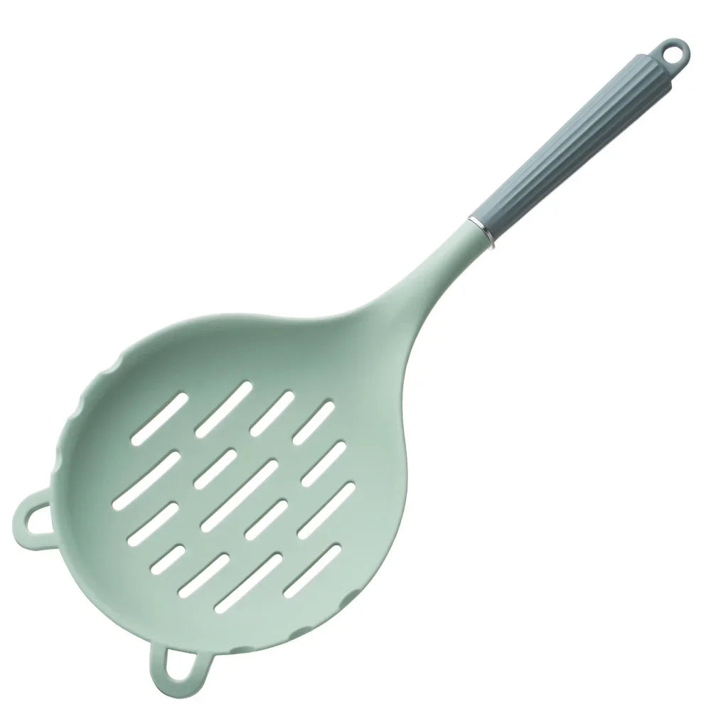 1Pcs Silicone Food Strainer Colander Spoon Gadget Creative Cooking Spatula Large Colander Soup Strainer Household Kitchen Tool
