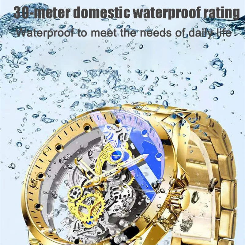 Luxury Men's Business Watches Men Silver Stainless Steel Quartz Watch