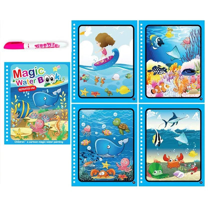 Children Early Education Toys Magical Book with Pen Water Drawing  Toys